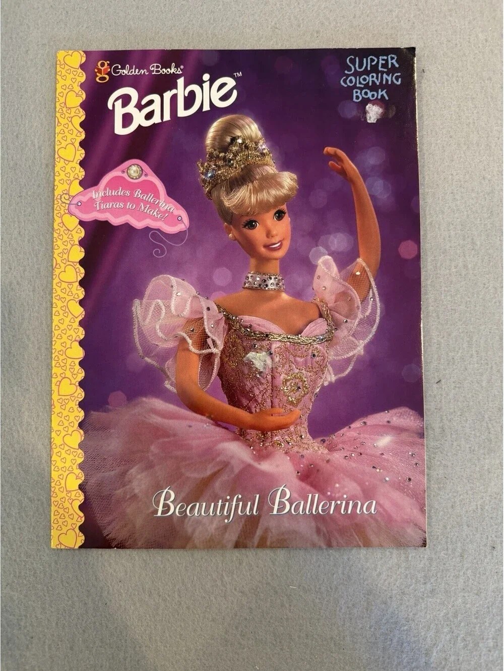 Vintage 1998 Barbie Ballerina Coloring Book By Golden Books Unused